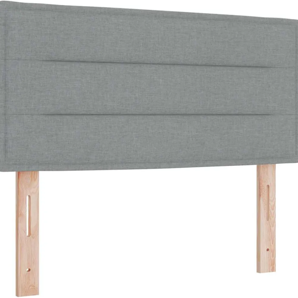 vidaXL Hoofdbord Lichtgrijs Stof