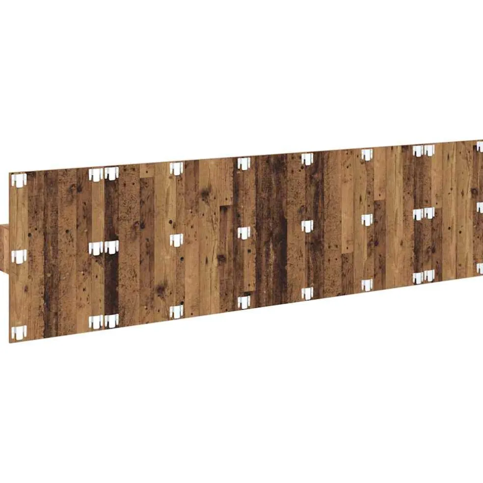 vidaXL Hoofdbord Met Kast 3 st Oud Hout Bewerkt hout