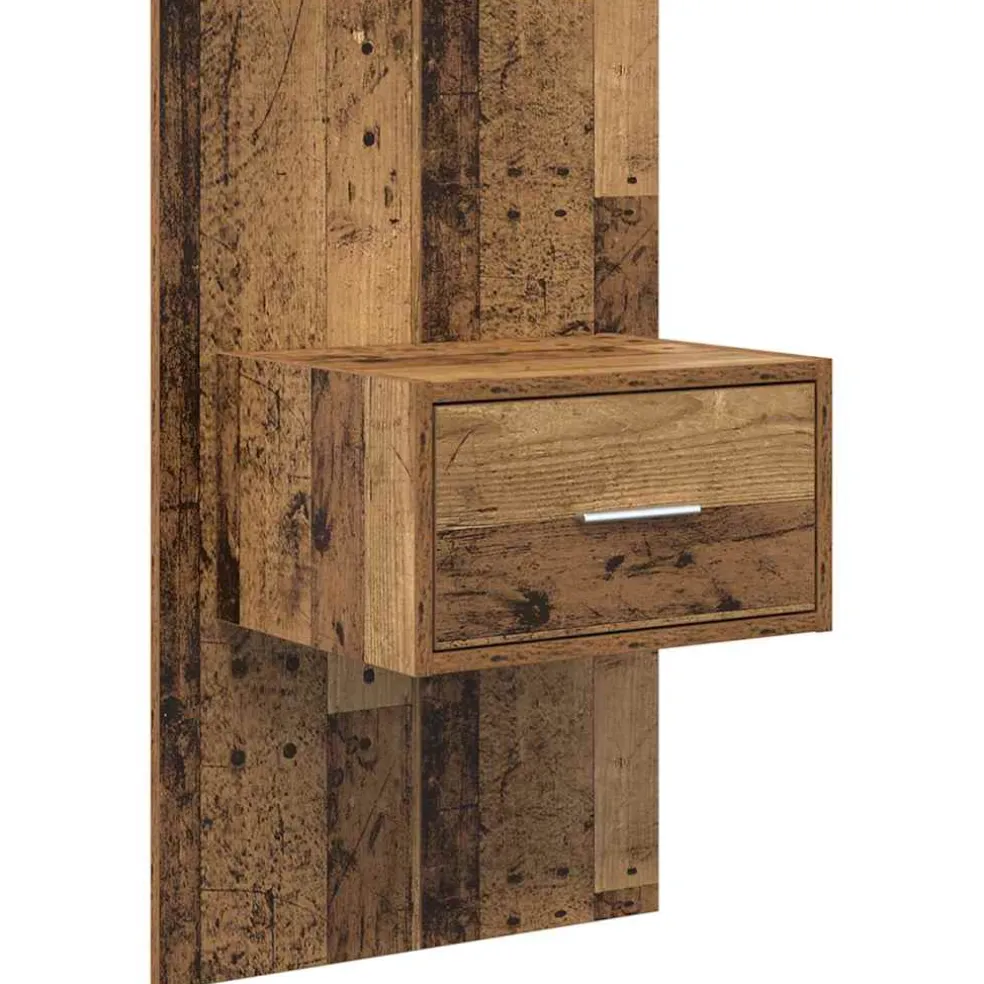 vidaXL Hoofdbord Met Kast 3 st Oud Hout Bewerkt hout