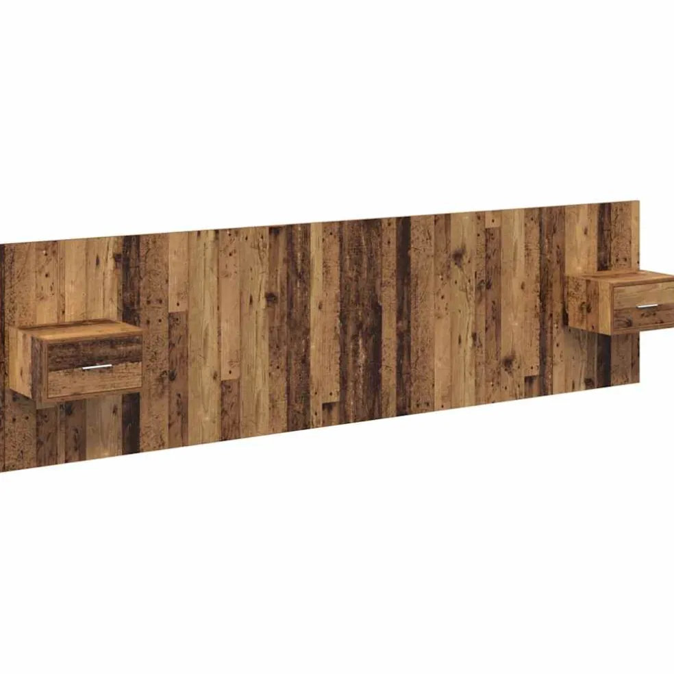 vidaXL Hoofdbord Met Kast 3 st Oud Hout Bewerkt hout