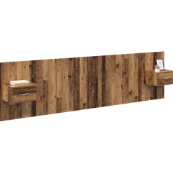 vidaXL Hoofdbord Met Kast 3 st Oud Hout Bewerkt hout
