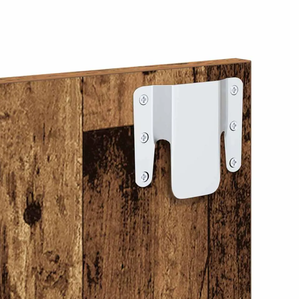 vidaXL Hoofdbord Met Kast 3 st Oud Hout Bewerkt hout