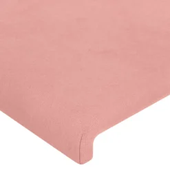 vidaXL Hoofdbord met randen 83x23x78/88 cm fluweel roze