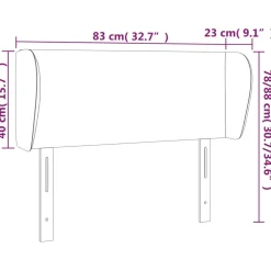 vidaXL Hoofdbord met randen 83x23x78/88 cm fluweel roze