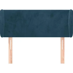 vidaXL Hoofdbord met randen 93x23x78/88 cm fluweel donkerblauw