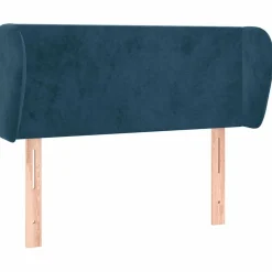 vidaXL Hoofdbord met randen 93x23x78/88 cm fluweel donkerblauw