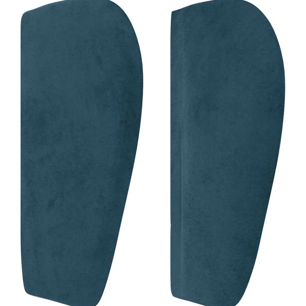 vidaXL Hoofdbord met randen 93x23x78/88 cm fluweel donkerblauw