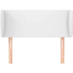 vidaXL Hoofdbord met randen 83x23x78/88 cm kunstleer wit