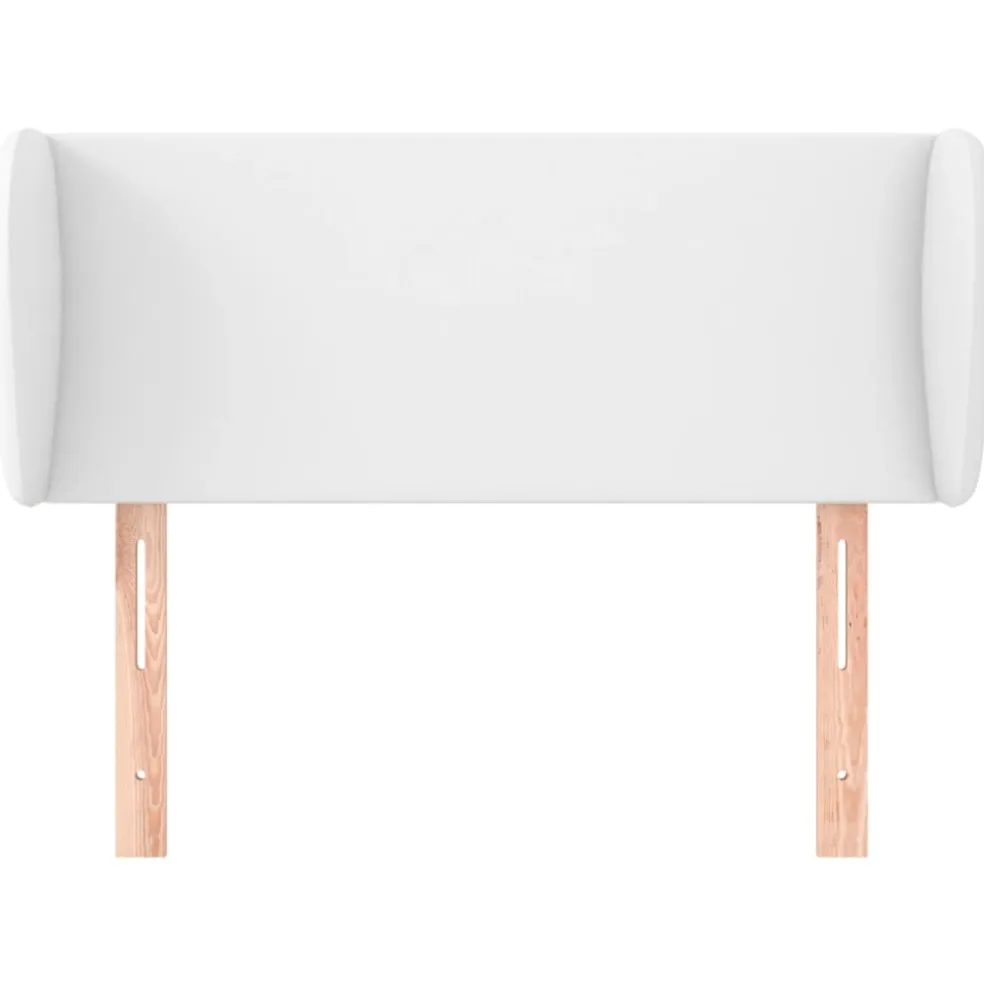 vidaXL Hoofdbord met randen 83x23x78/88 cm kunstleer wit