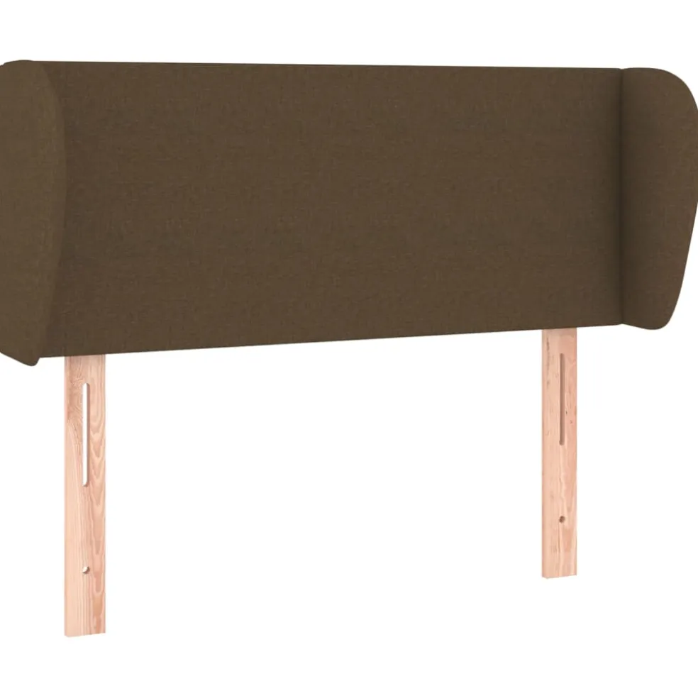 vidaXL Hoofdbord met randen 83x23x78/88 cm stof donkerbruin