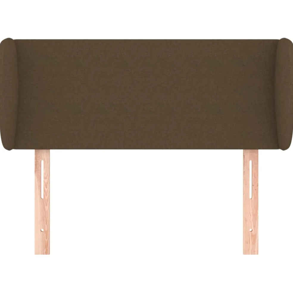 vidaXL Hoofdbord met randen 83x23x78/88 cm stof donkerbruin