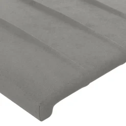 vidaXL Hoofdbord met randen 93x23x78/88 cm fluweel lichtgrijs