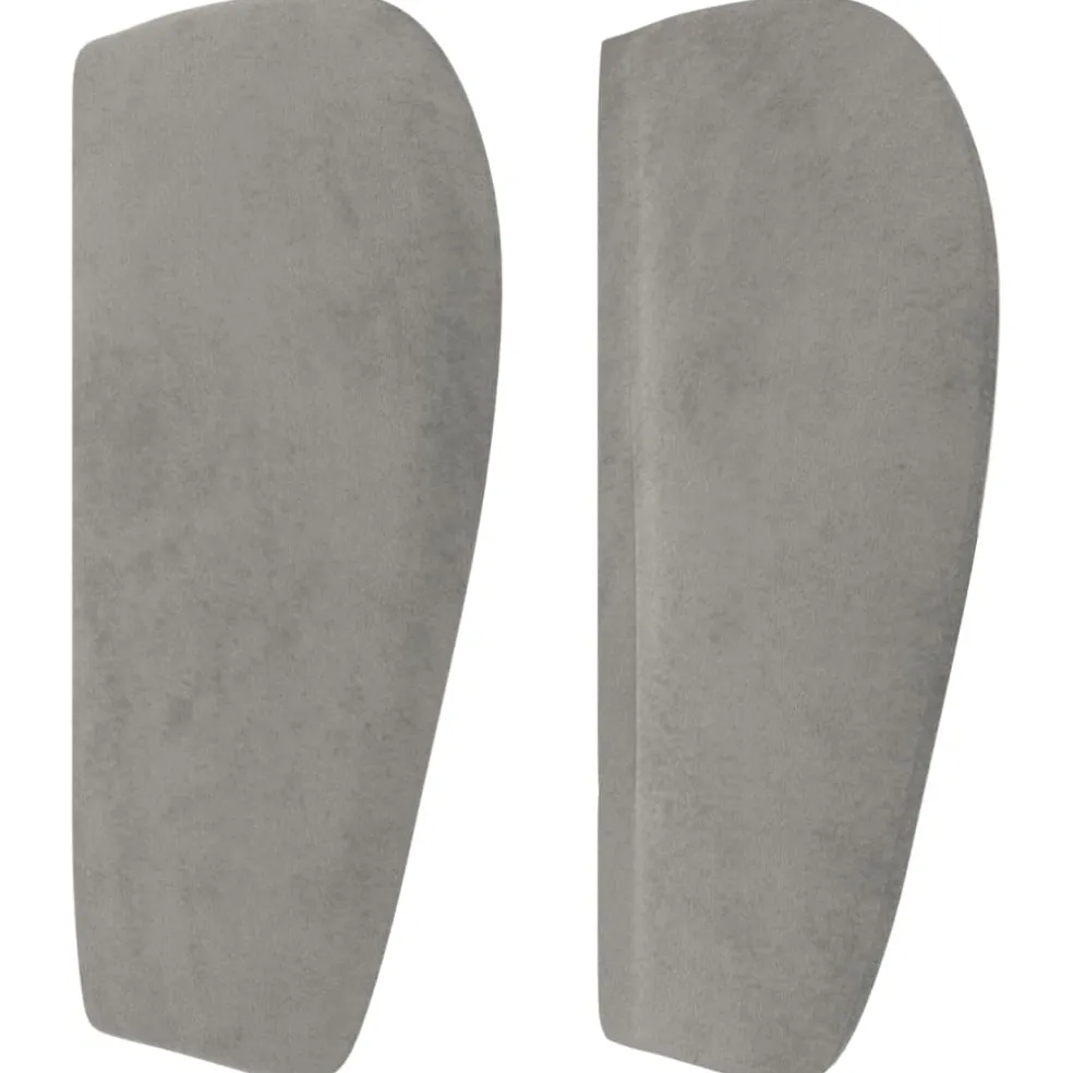 vidaXL Hoofdbord met randen 93x23x78/88 cm fluweel lichtgrijs