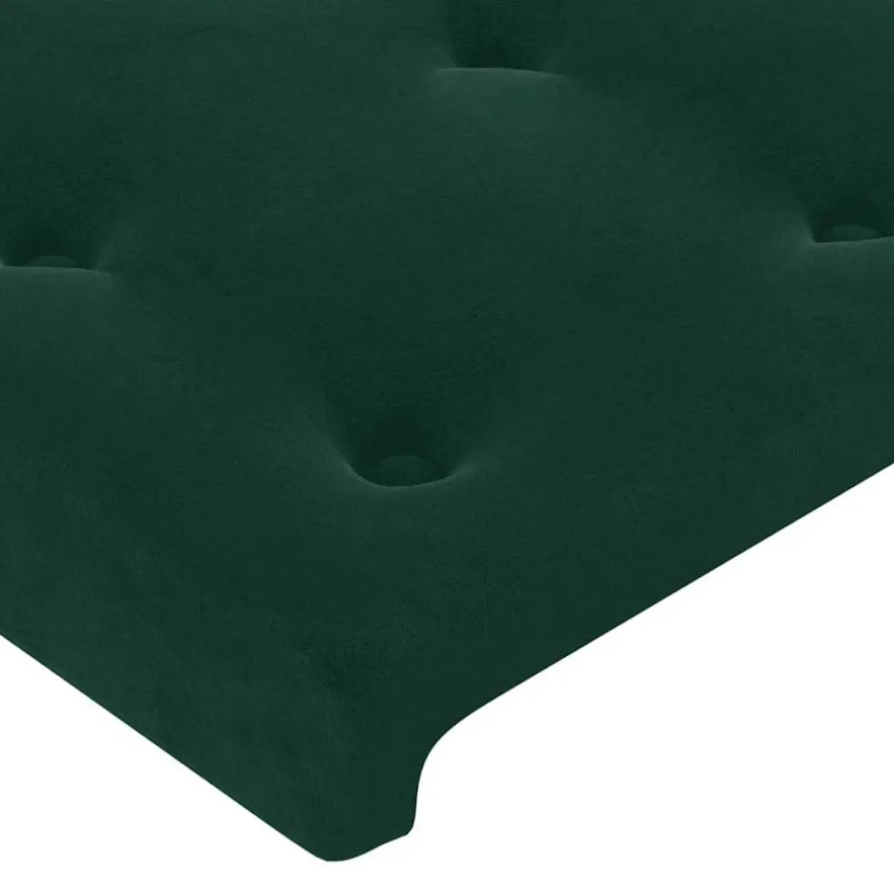 vidaXL Hoofdbord met randen 83x16x78/88 cm fluweel donkergroen