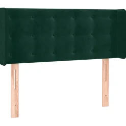 vidaXL Hoofdbord met randen 83x16x78/88 cm fluweel donkergroen