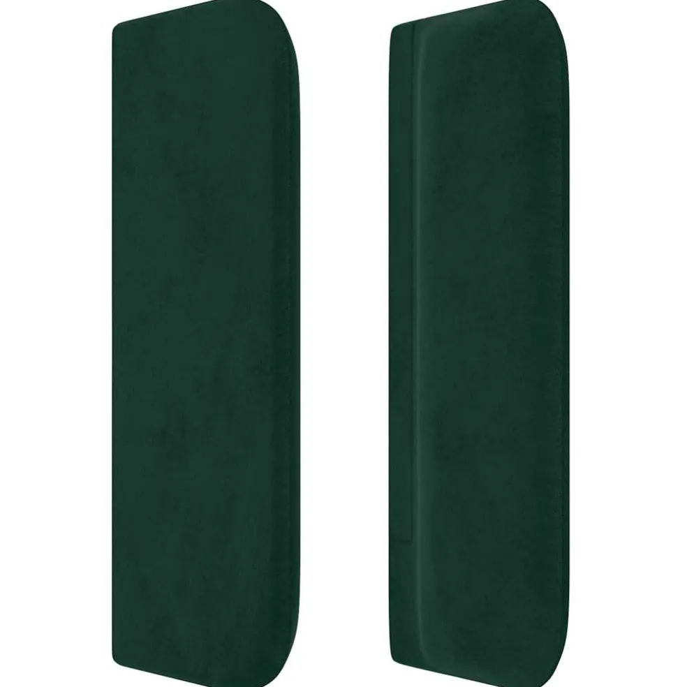 vidaXL Hoofdbord met randen 83x16x78/88 cm fluweel donkergroen