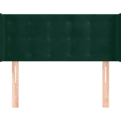 vidaXL Hoofdbord met randen 83x16x78/88 cm fluweel donkergroen