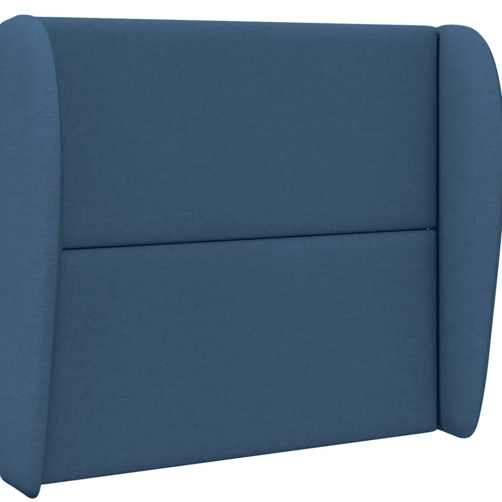 vidaXL Hoofdbord oor Blauw 80 x 23 x 6 cm Stof