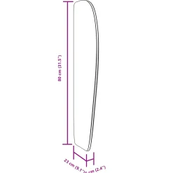 vidaXL Hoofdbord oor Bruin 80 x 23 x 6 cm PVC