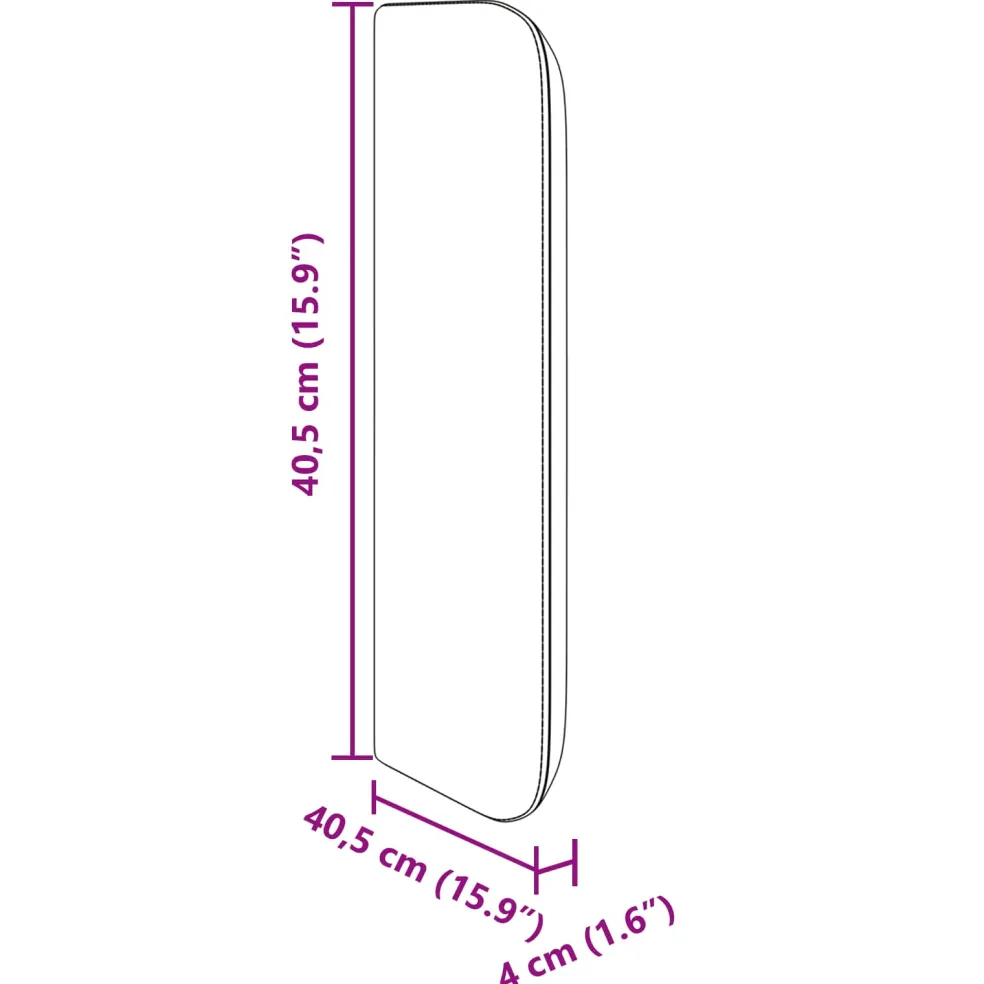 vidaXL Hoofdbord oor Bruin 40,5 x 40,5 x 4 cm PVC
