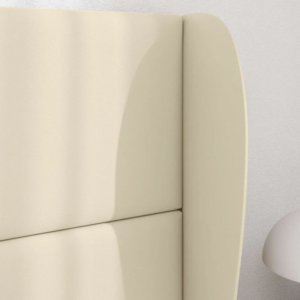 vidaXL Hoofdbord oor Crème PVC