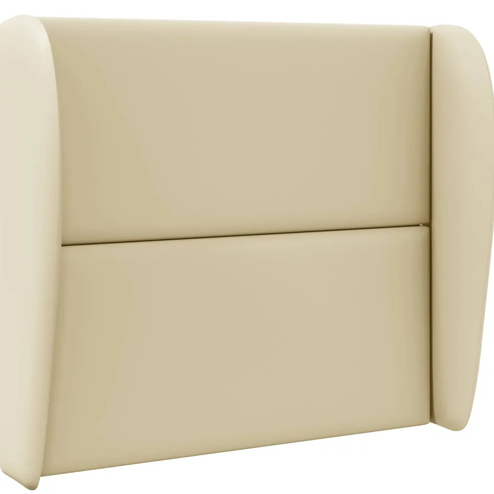 vidaXL Hoofdbord oor Crème PVC