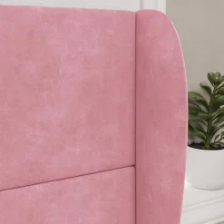 vidaXL Hoofdbord oor Roze 80 x 23 x 6 cm Fluweel