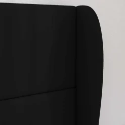 vidaXL Hoofdbord oor Zwart 80 x 23 x 6 cm PVC
