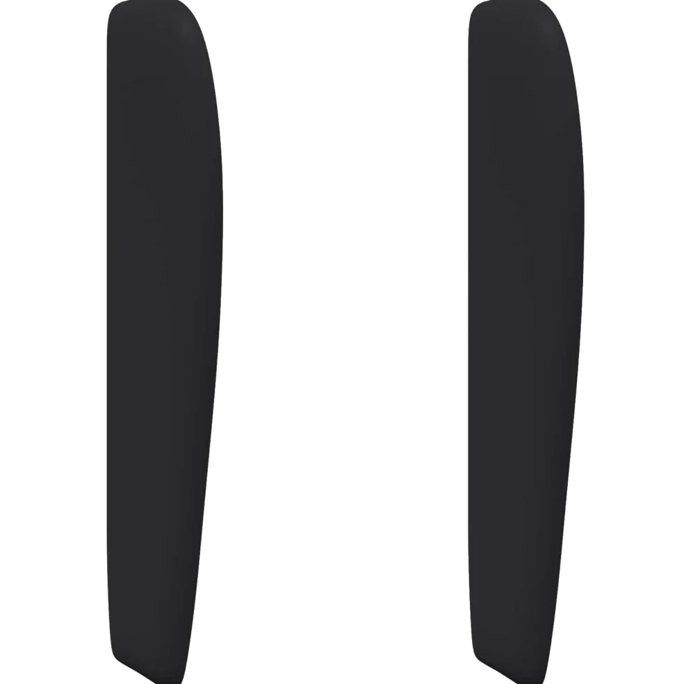 vidaXL Hoofdbord oor Zwart 80 x 23 x 6 cm PVC