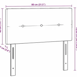 vidaXL Hoofdbord Roze 80 cm Fluweel