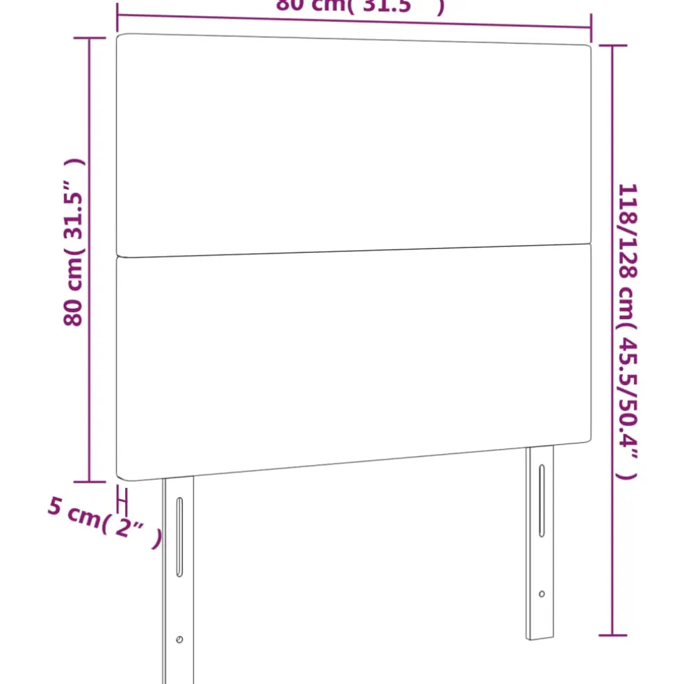 vidaXL Hoofdbord taupe 80x5x118/128 cm Stof