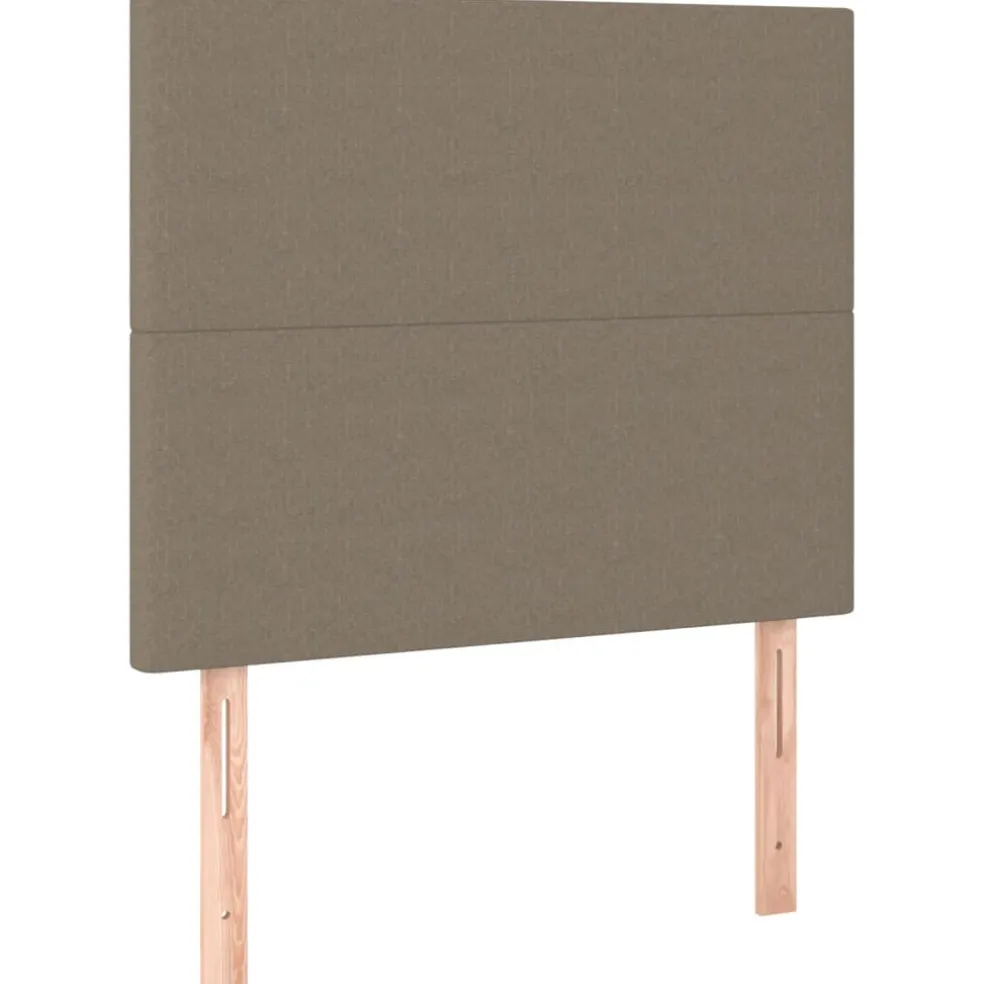 vidaXL Hoofdbord taupe 80x5x118/128 cm Stof