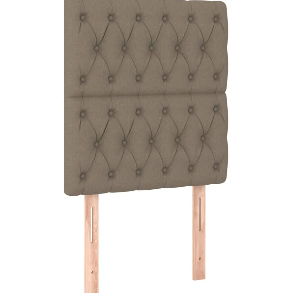 vidaXL Hoofdbord taupe 80x7x118/128 cm Stof