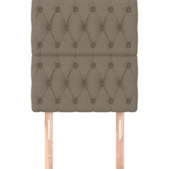 vidaXL Hoofdbord taupe 80x7x118/128 cm Stof