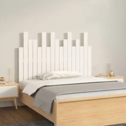 vidaXL Hoofdbord wandmontage 108x3x80 cm massief grenenhout wit