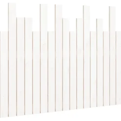 vidaXL Hoofdbord wandmontage 108x3x80 cm massief grenenhout wit