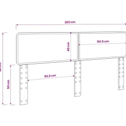 vidaXL Hoofdbord Wit Bewerkt hout