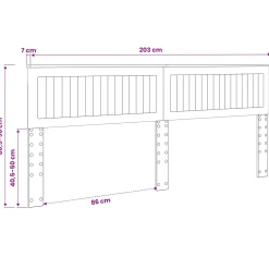 vidaXL Hoofdbord Wit Bewerkt hout