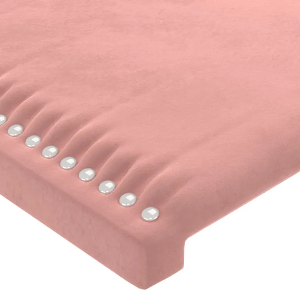 vidaXL Hoofdbord 100x5x78/88 cm fluweel roze