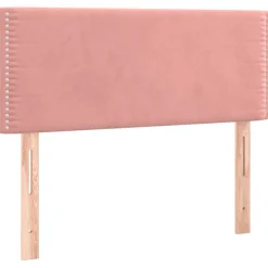 vidaXL Hoofdbord 100x5x78/88 cm fluweel roze