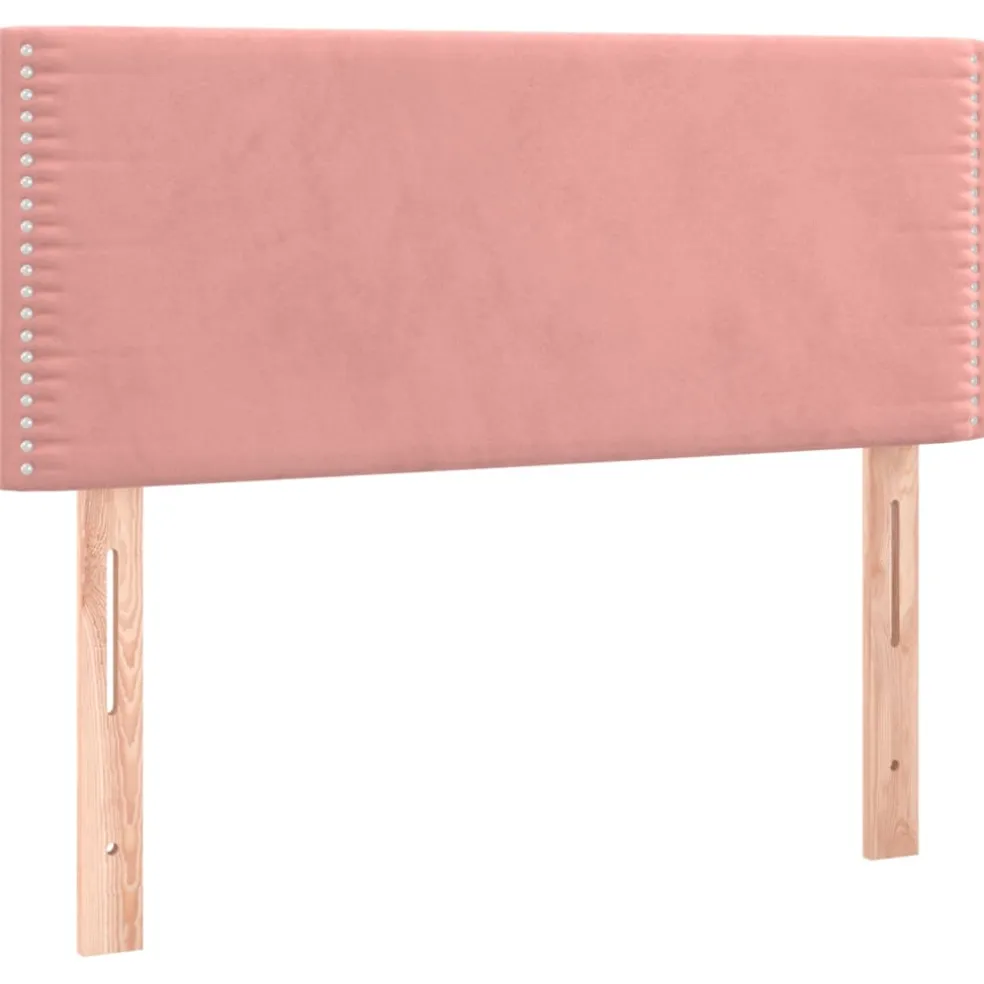 vidaXL Hoofdbord 100x5x78/88 cm fluweel roze