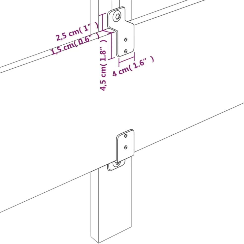 vidaXL Hoofdbord 80x5x78/88 cm fluweel roze
