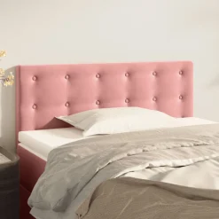 vidaXL Hoofdbord 80x5x78/88 cm fluweel roze