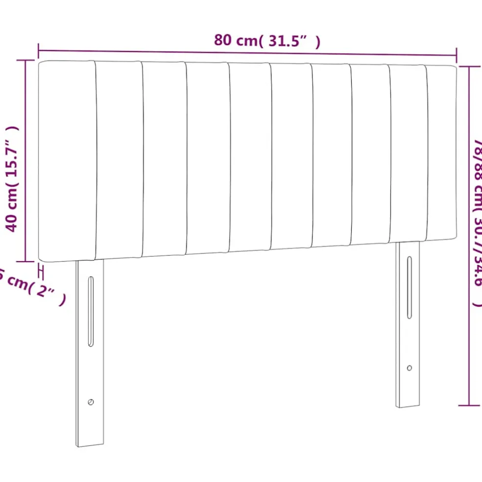 vidaXL Hoofdbord 80x5x78/88 cm fluweel donkerblauw
