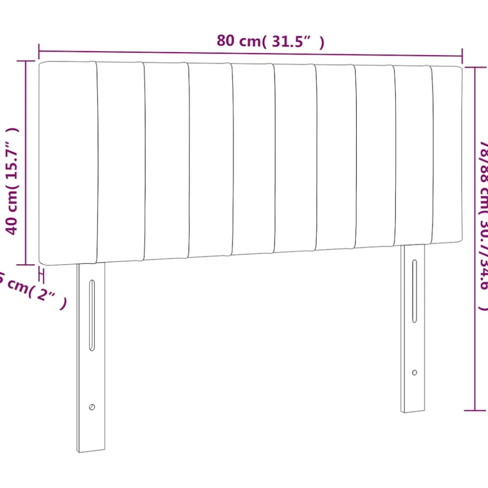 vidaXL Hoofdbord 80x5x78/88 cm fluweel donkergroen