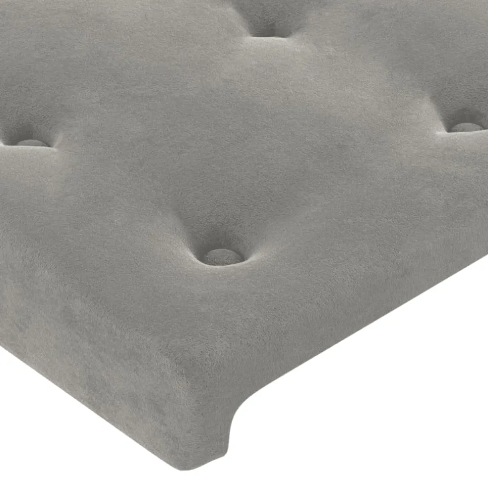 vidaXL Hoofdbord 80x5x78/88 cm fluweel lichtgrijs