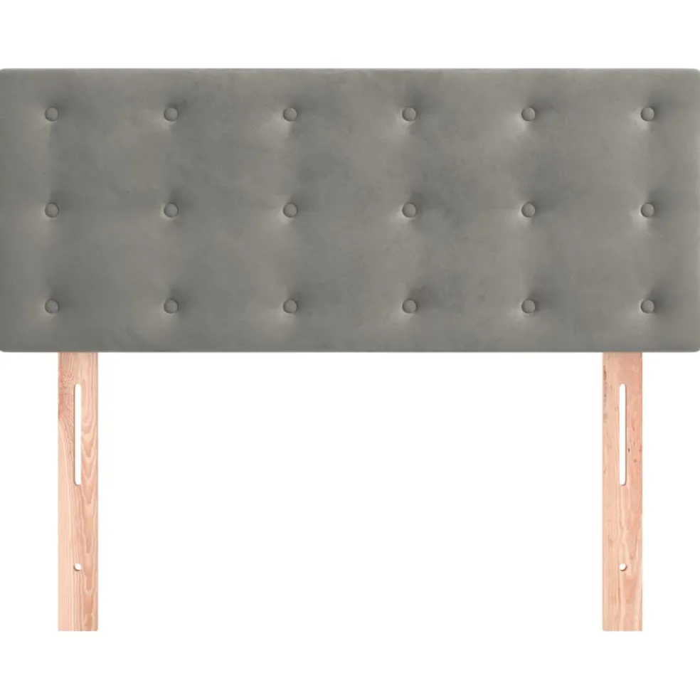 vidaXL Hoofdbord 80x5x78/88 cm fluweel lichtgrijs