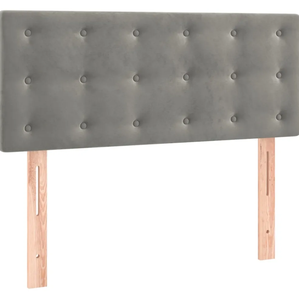 vidaXL Hoofdbord 80x5x78/88 cm fluweel lichtgrijs