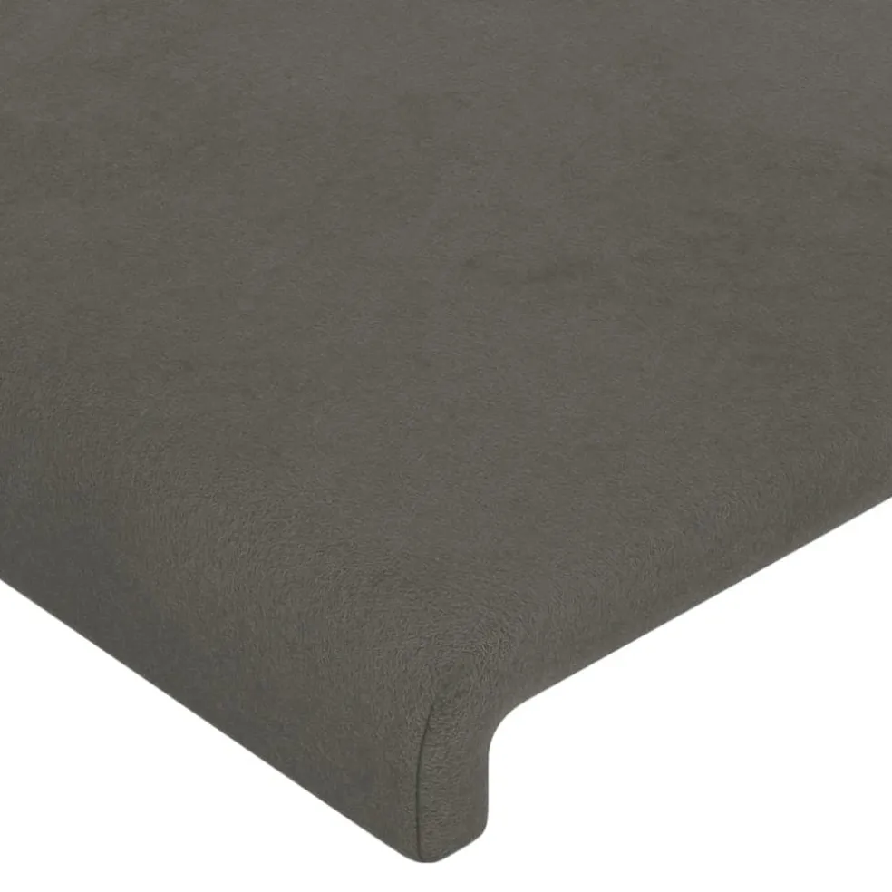vidaXL Hoofdbord 80x5x78/88 cm fluweel donkergrijs