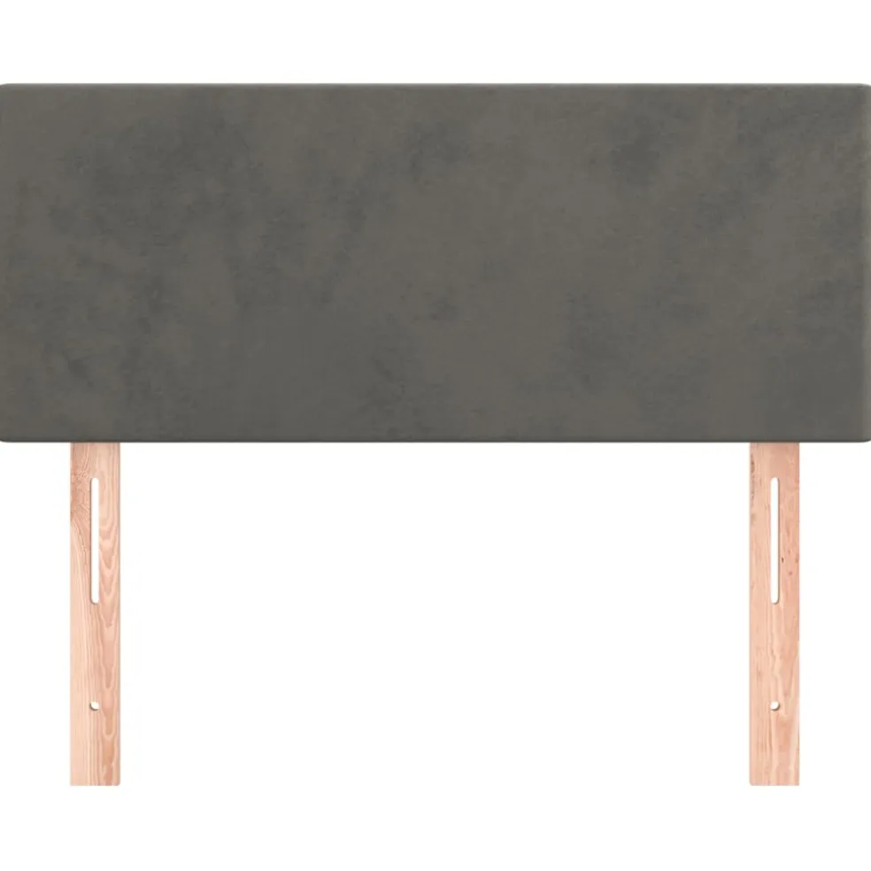 vidaXL Hoofdbord 80x5x78/88 cm fluweel donkergrijs